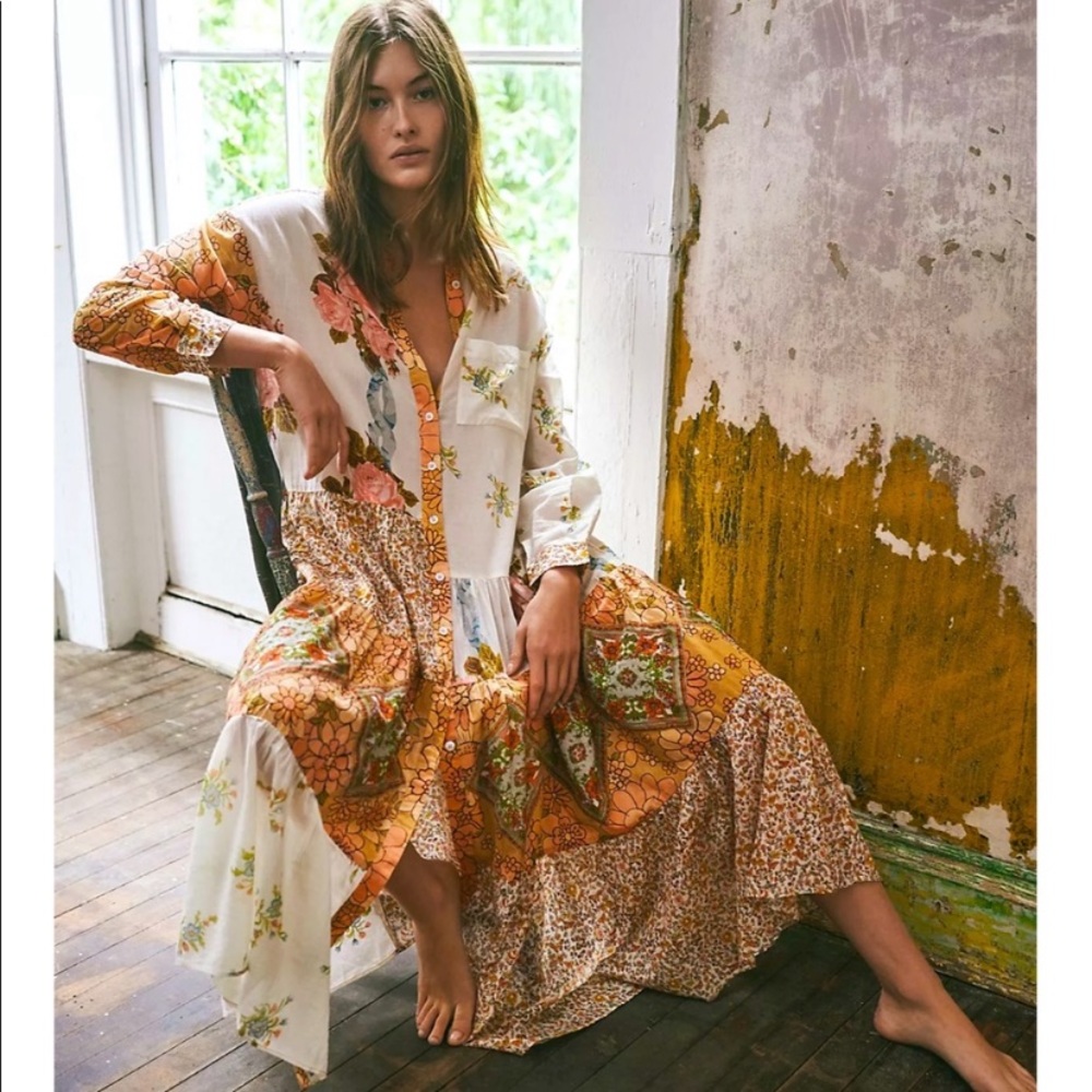NWT Free People Days of Ditzies Maxi Dress